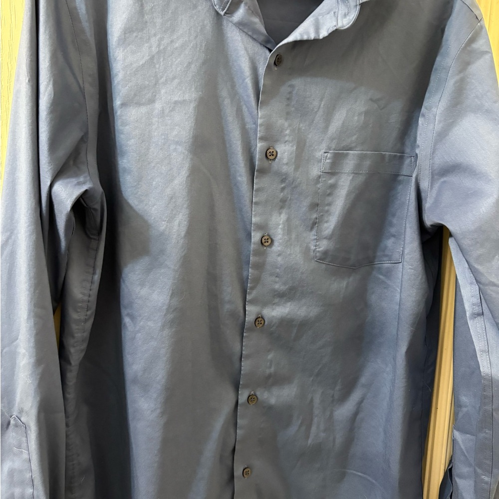 Van Heusen Men's Steel Blue Casual Shirt